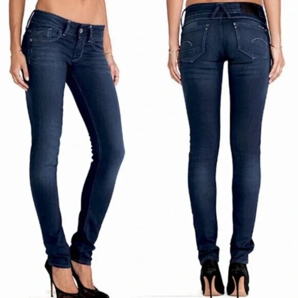 G-Star Lynn Skinny Medium Aged Wash Denim Jeans Size 24 X 32 - Picture 1 of 9